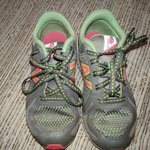 New Balance Kids' Gray and Neon Sneakers